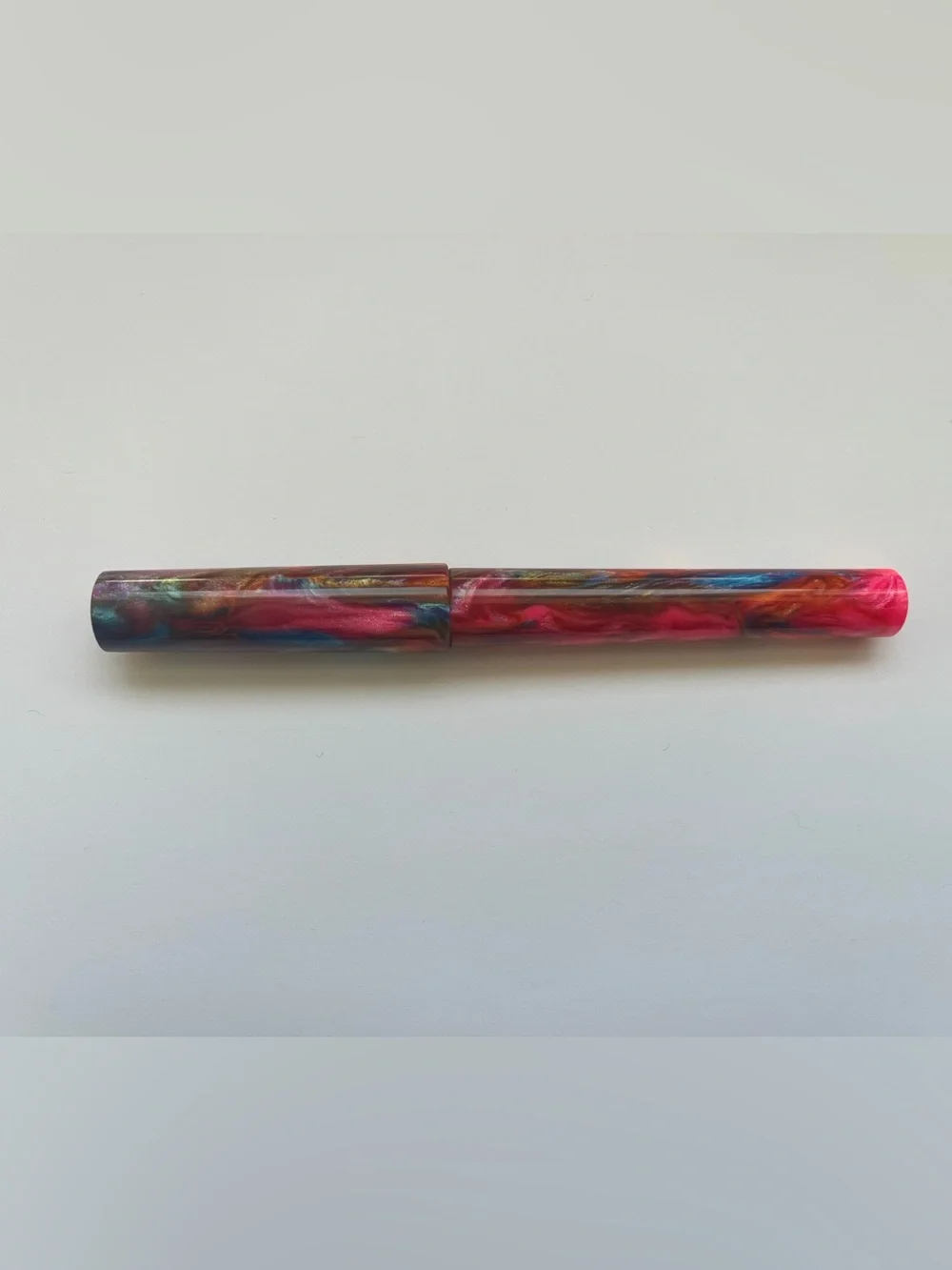 New Just Turnings Fountain Pen Resin Turnt Pen Co Daybreak Rainbow Broad Nib